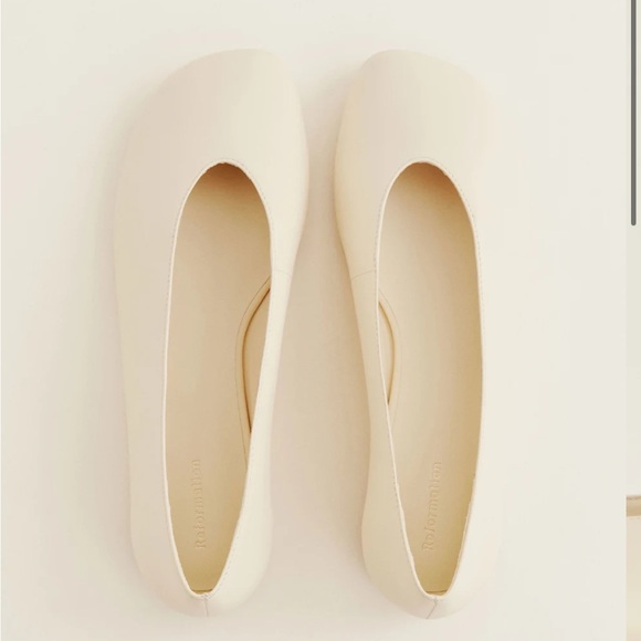 Reformation Shoes - Reformation Cream Ballet Flats